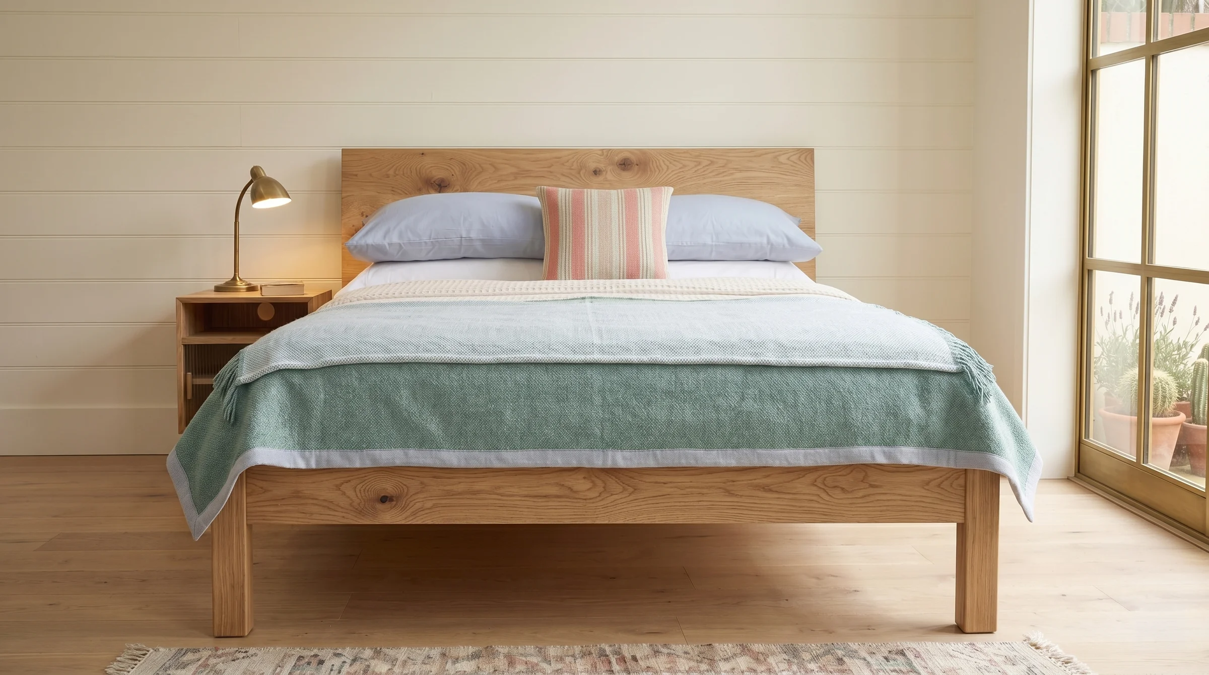The Derwent bed, front view